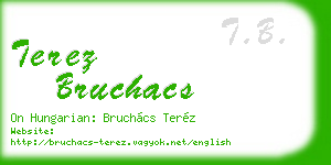 terez bruchacs business card