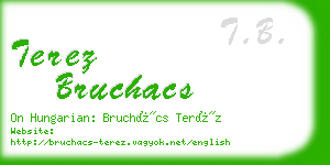 terez bruchacs business card